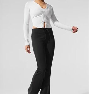 ALO Yoga Ribbed Stardust Cardigan Size Small White